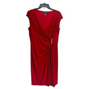Red Chaps Dress with Diamond Detail - Size L